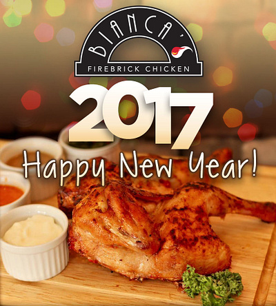 New Year Greeting | Bianca's Firebrick Chicken Restaurant branding design facebook graphic design instagram logo social media