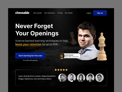 Chessable roast chess landing page roast