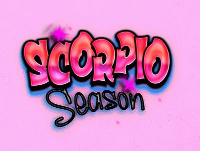 Scorpio Season graphic design typography