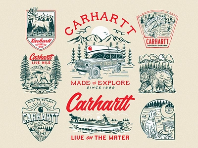 CARHARTT SELECTION GRAPHIC branding graphic design handrawn illustration vintage vintage logo