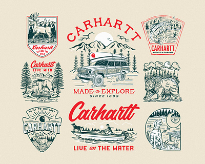 CARHARTT SELECTION GRAPHIC branding graphic design handrawn illustration vintage vintage logo