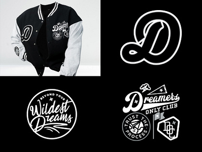 Dreamers Only Club apparel design clothing fashion illustration