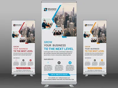 Rollup Banner Design Template Vector branding business marketing graphic design illustrator design modren rollup banner vector