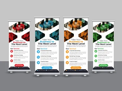 Corporate Business Marketing Roll Up Banner Design advertisement banner branding business corporate creative design display graphic design marketing modern pop up banner presentation print template pull up banner retractable banner roll up roll up banner stationery x banner