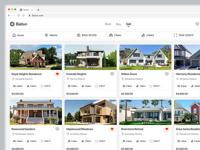 Baitun - Real Estate Dashboard airbnb apartment architecture booking buy destination estate hotel house product design property property app real estate real estate agency real estate agent rent sell traveler travelling villa