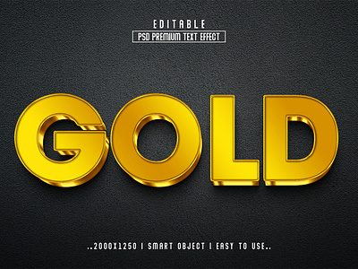 Gold'' 3D Editable Text Effect Style action effect gold gold 3d text effect new effect photoshop 3d text effect psd 3d text effect psd action text effect style