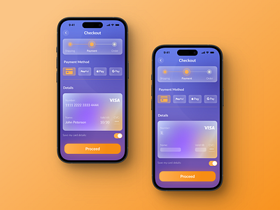 Credit card checkout app bank app banking checkout dailyui design figma fintech online bank prototype screen ui uiux design ux