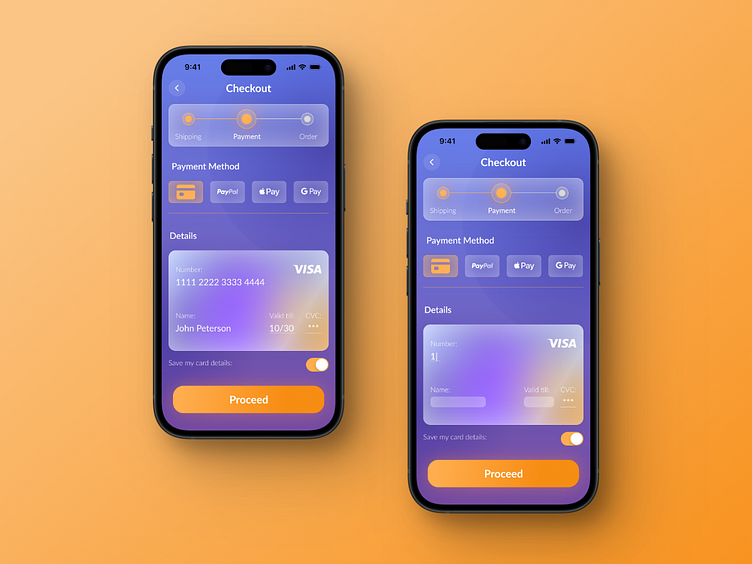 Credit card checkout by kaisa on Dribbble