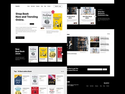 Book Shop Website Design Ui - Lending Page book book lending page book online book salle graphic design lending page book ui ui book ui shop book uiux website website book website lending page book