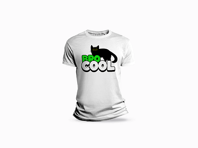 Bro Cool retro funny cat tshirt design black branding bro cool cat cat tshirt clothing fun funny graphic design illustration kitten kitty logo meme pet pet tshirt tshirt design typography white