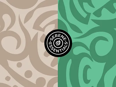 Serene Essentials 2 aromatherapy badge brand identity branding essentials geometric logo logodesign modern patterns serene