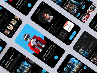 Movie App Design black dark ui details screen dribbble film interface minimal mobile application movie app movie watching app movies online platform ott platform trendy tv shows ui uiux ux watch web series