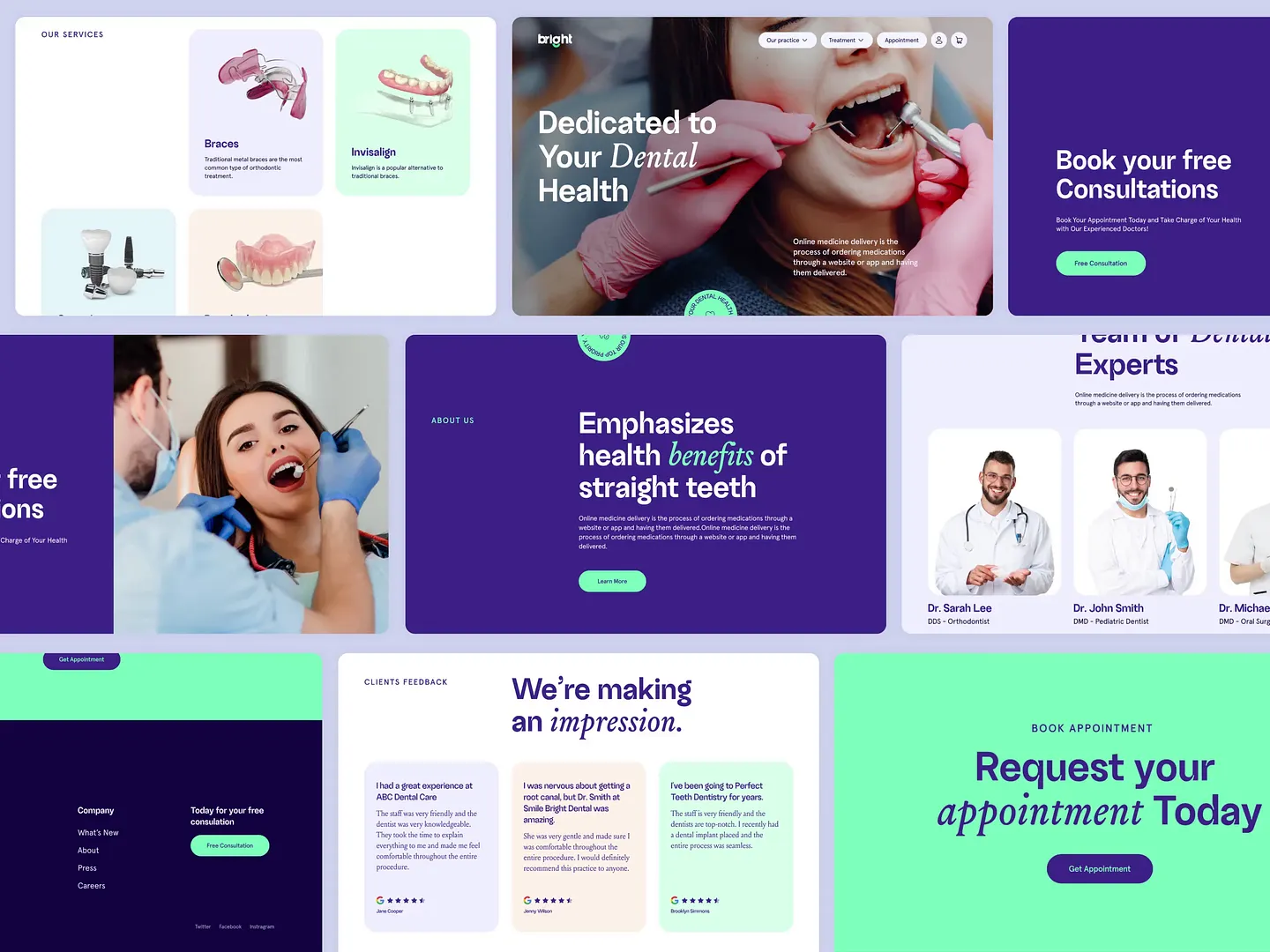 Modern Clinic Website Design for Dental Practices