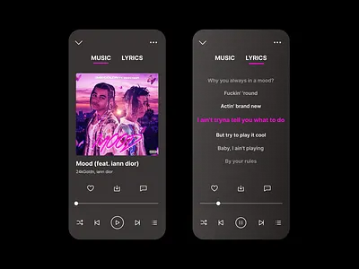 Daily UI #009 - Music Player app dailyui mobile music musicplayer player ui ux