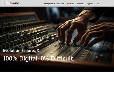 FAILURE WEBSITE FOR AUDIO DEVICES audiobrand audiodevices failure failureaudio failureearphones uxwebsiteforaudio