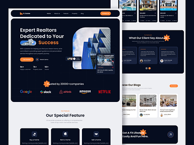 Real Estate Landing Page landing page property website real estate real estate agency real estate ui real estate website uiux design