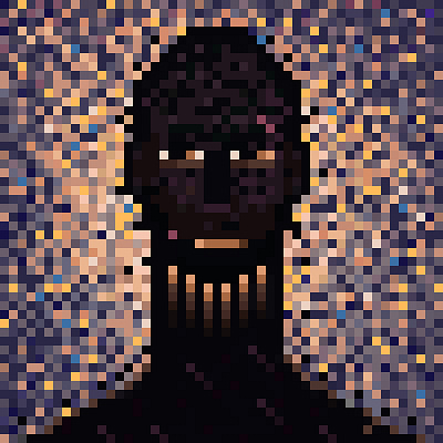Disintegrating personality art black dark man people pixel pixelart pixelated pixels portrait