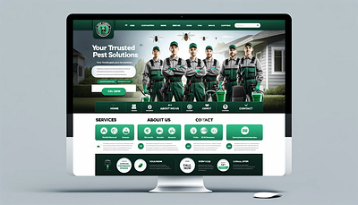 Pest Control Service Website Layout Design graphic design pestcontrol ui