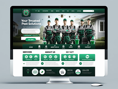 Pest Control Service Website Layout Design graphic design pestcontrol ui