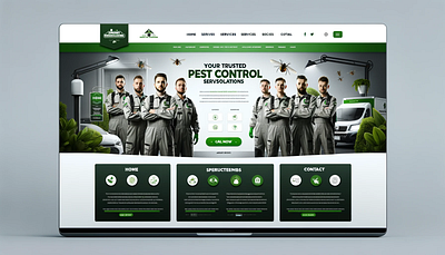 Pest Control Service Website Layout Design design pestcontrol ui ux