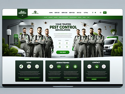 Pest Control Service Website Layout Design design pestcontrol ui ux