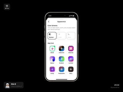 Appearance. DYUI #3 app app design appearance color color cheme ios ios design mobile app theme design ui ui design ux