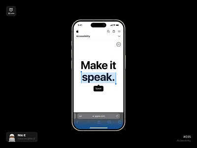 Accessibility. DYUI #4 accessibility apple apple design design design app design by apple ios mobile website website apple website ios