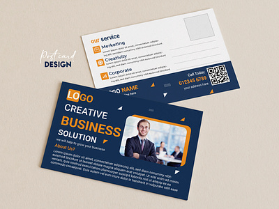 New post card design banner business print