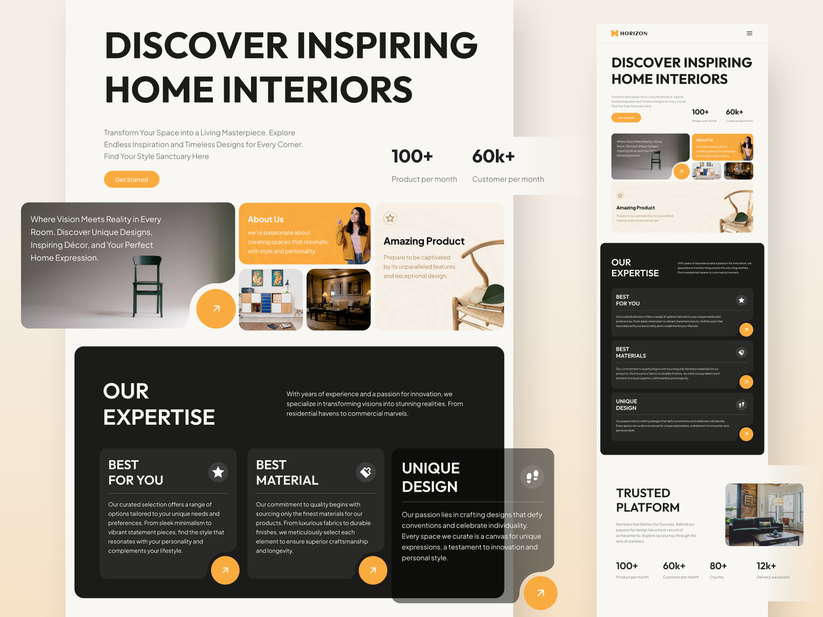 Home Interior Landing Page by Ammad Asif Janjua on Dribbble