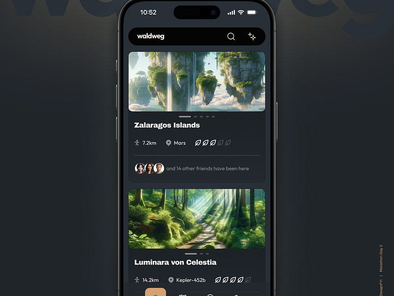 Eco-travel App Concept | DesignFYI Marathon figmadesign ios mobile tourism