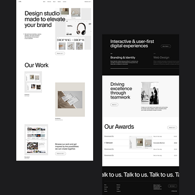 Landing Page for the Ink Design Studio animation branding design graphic design illustration landing logo typography ui ux web webdesign