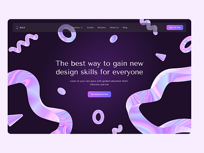 Visual concept for a design school 3d design product design typography ui ux ux ui web