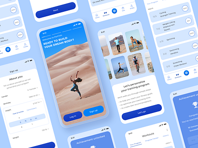 PerFitAI mobile application concept ai app app concept fitness mobile app sport ui workout