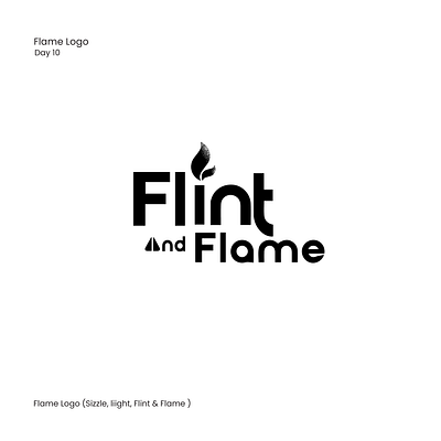Flint and Flame logo 50 days branding daily challenge graphic design logo logofolio vector