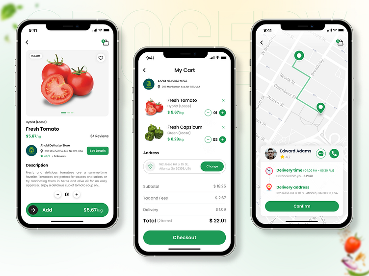 Grocery Shopping App by PeppyOcean on Dribbble