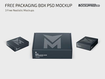 Free Packaging Box PSD Mockup box boxes cartboard cartboard box design free mock up mockup mockups package packaging photoshop product psd template templates