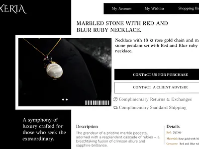 An e-commerce shop for Jewelry Brand ux web