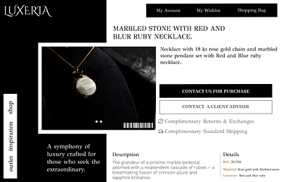 An e-commerce shop for Jewelry Brand ux web