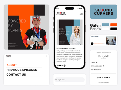 SECOND CURVERS UI/UX branding business concept landing page podcast ui user interface ux website design