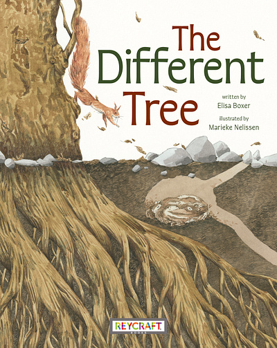 The Different Tree X Marieke Nelissen childrens book narrative nature publishing realistic trees watercolor