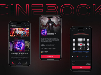 Cinebook: Streamlined Movie Ticket Booking Experience app design case study cinemabooking mobile design movie movie magic ticket ui ux design