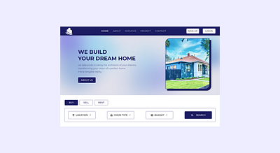 Real State Website Landing Page Design figma design landing page design real state website ui design website template website ui design