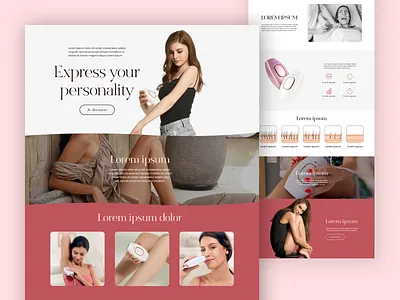 Laser Hair Removal Ecommerce Website beauty care ecommerce beauty care landing page beauty care shop beauty care ui beauty care website hair removal laser hair removal