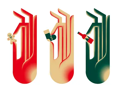 Christmas biscuit book cover christmas design green hand illustration procreate red