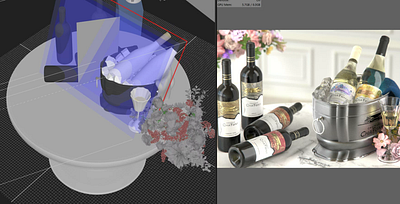 Advertising vision for the whole wine series 3d alcohol label wine