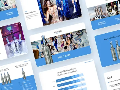Belvedere Vodka | Bespoke Marketing promo presentation bespoke beverage blue bottle branding design drink inspiration marketing party presentation website