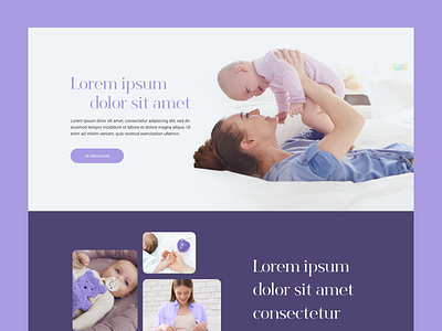 Baby Care Banner Concept baby banner baby care landing page baby care ui baby care web design baby care website baby ui baby web design baby website