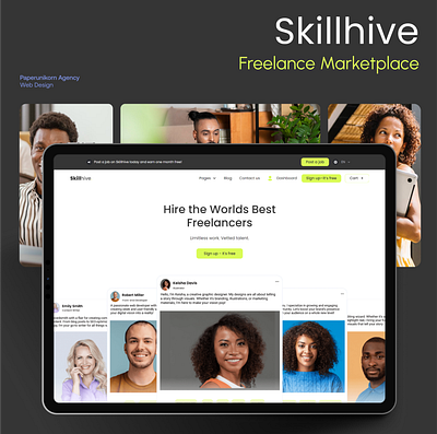 Skillhive - Freelance Marketplace Webflow Template design development figma freelance marketplace ui ux webflow design webflow template