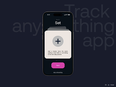 Tracking app onboarding android animation app counter design events health ios lifestyle mobile onboarding track tracker ui uiux wellbeing