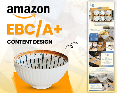 A+ Content Amazon - Porcelain Bowl amazon branding design graphic design graphicdesign photoshop